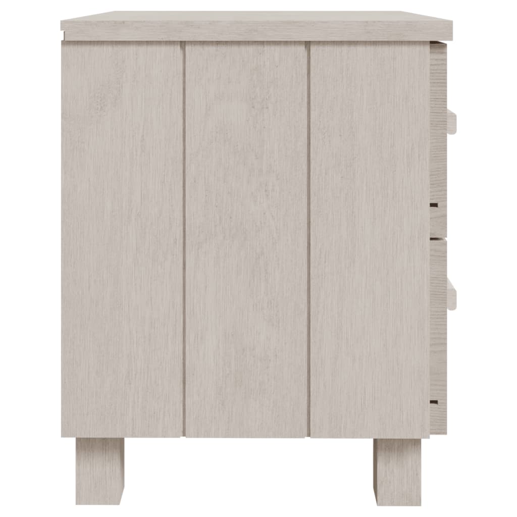 vidaXL Nočné stolíky HAMAR 2 ks, biele 40x35x44,5 cm, borovica