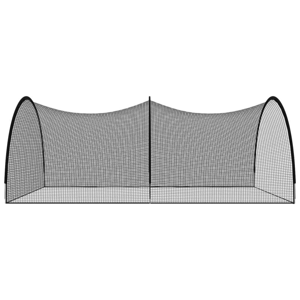 vidaXL Sieť na baseballové odpaly čierna 500x400x250 cm polyester