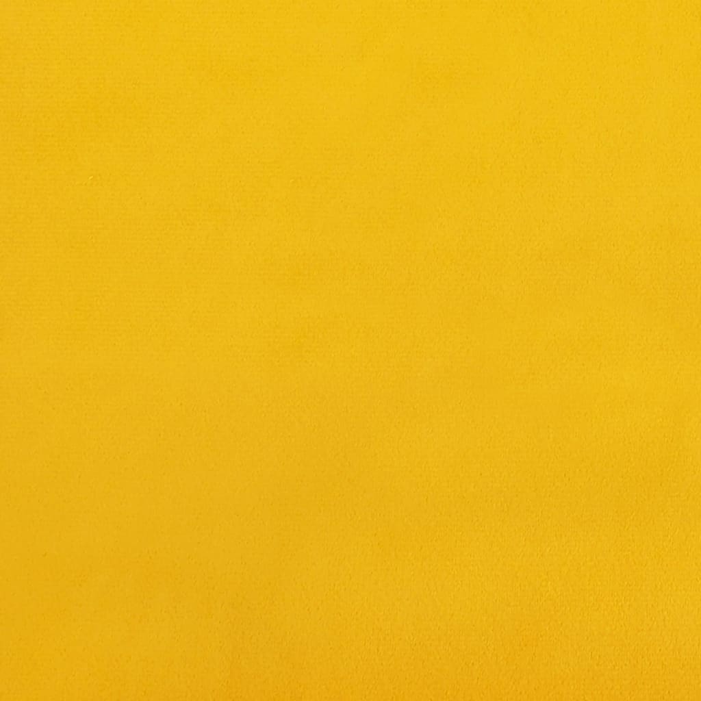 vidaXL Podnožka žltá 78x56x32 cm zamatová
