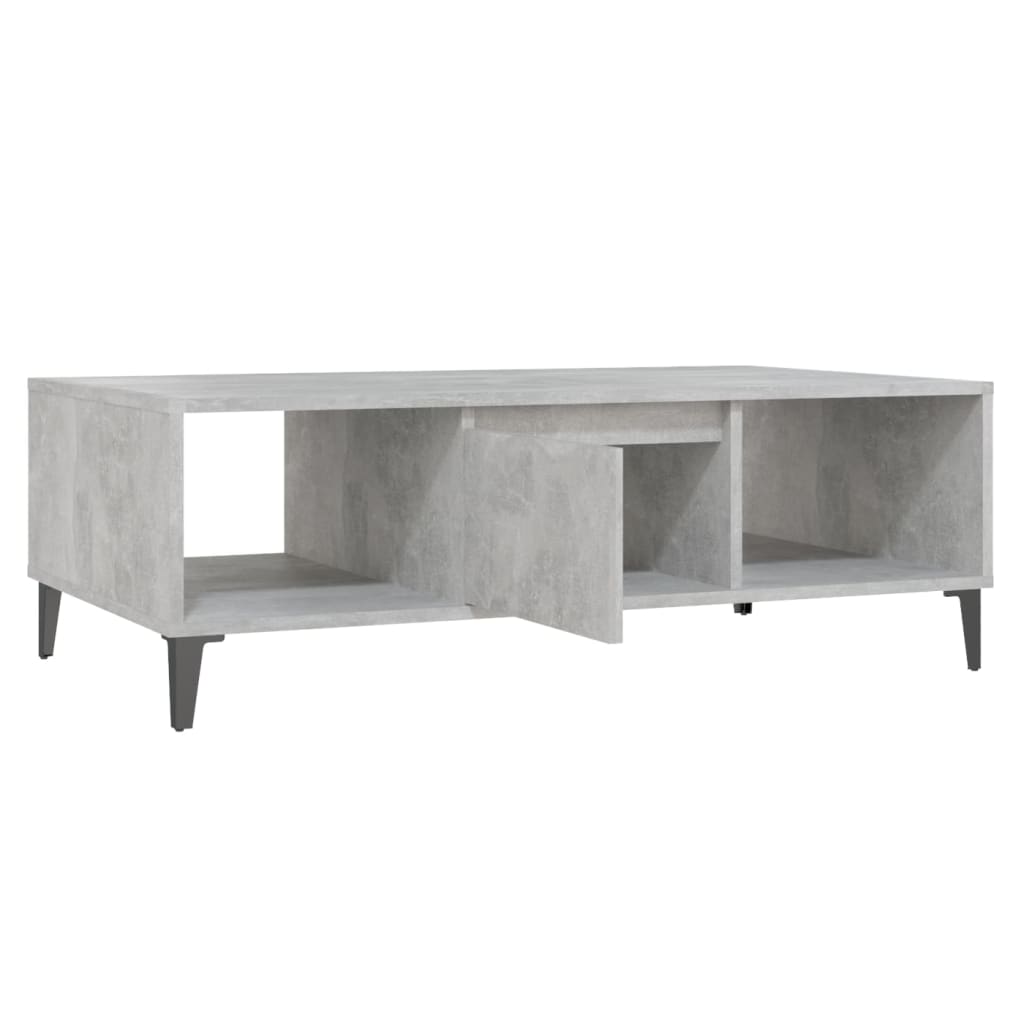 vidaXL Konferenčný stolík betónový sivý 103,5x60x35 cm drevotrieska