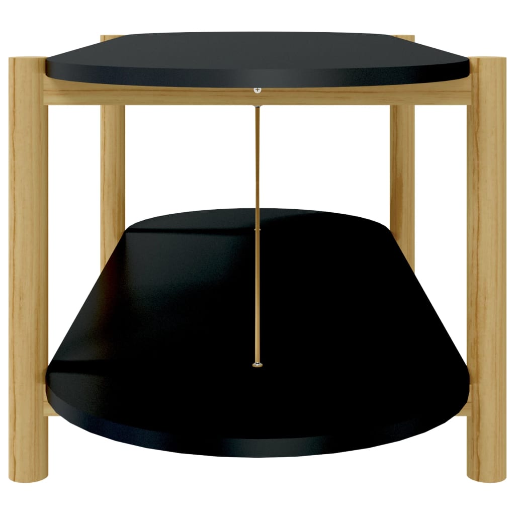 vidaXL Konferenčný stolík čierny 110x48x40 cm spracované drevo