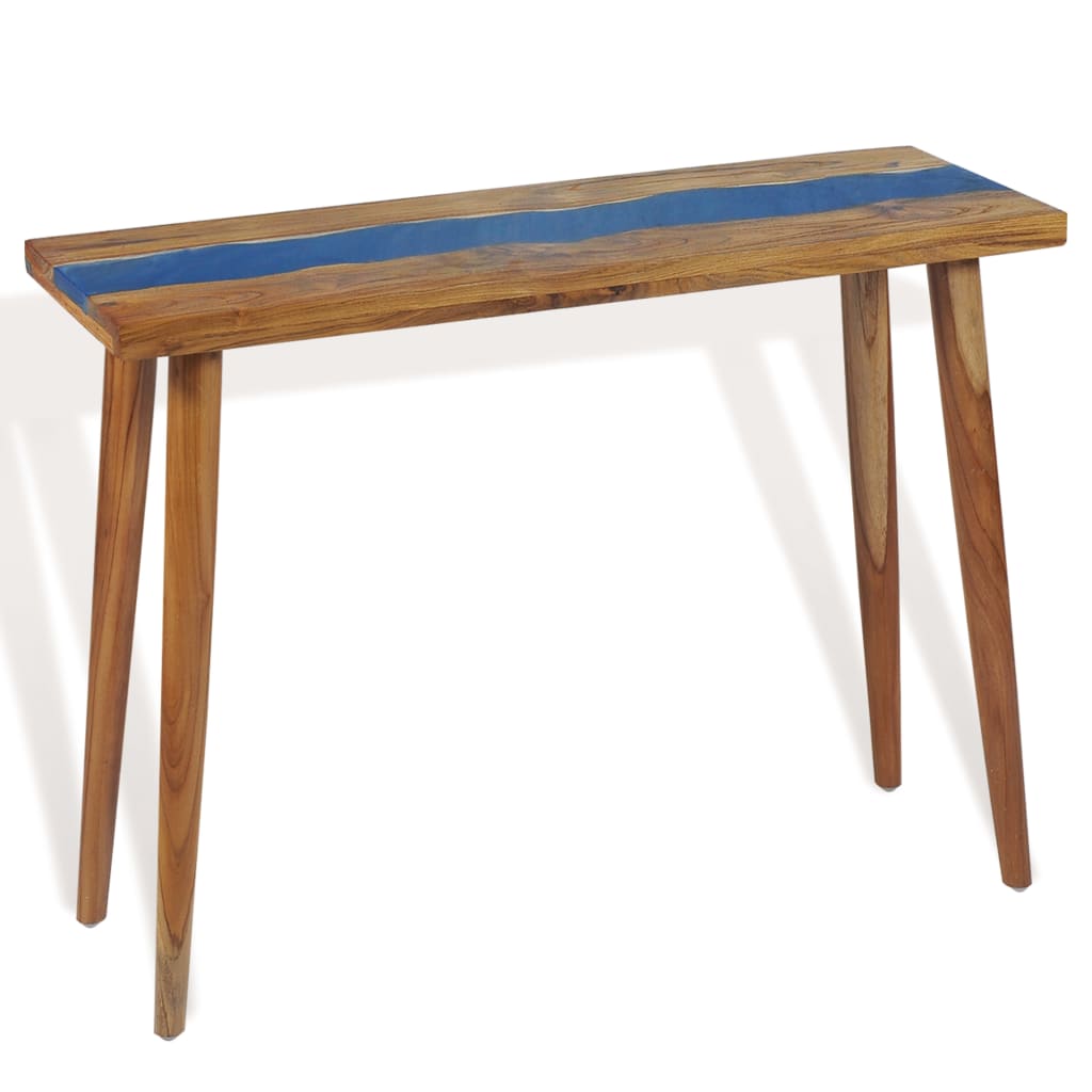 vidaXL Konzolový stolík teakové drevo 100x35x75 cm