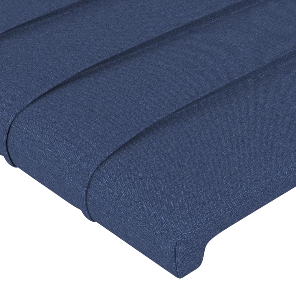vidaXL Čelo postele so záhybmi modrý 183x16x78/88 cm látka