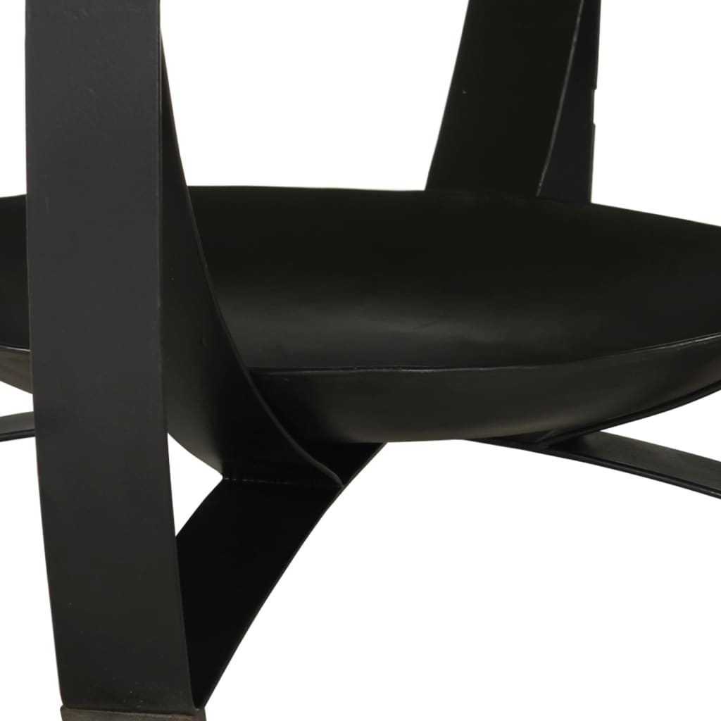 vidaXL Konferenčný stolík Ø68x43 cm mangovníkový masív a železo
