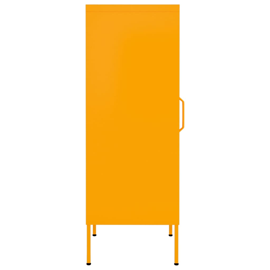 vidaXL Úložná skrinka horčicovo-žltá 42,5x35x101,5 cm oceľ