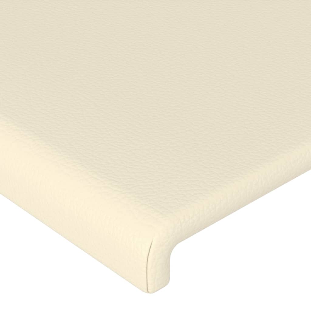 vidaXL Čelo postele krémové 90x5x118/128 cm umelá koža