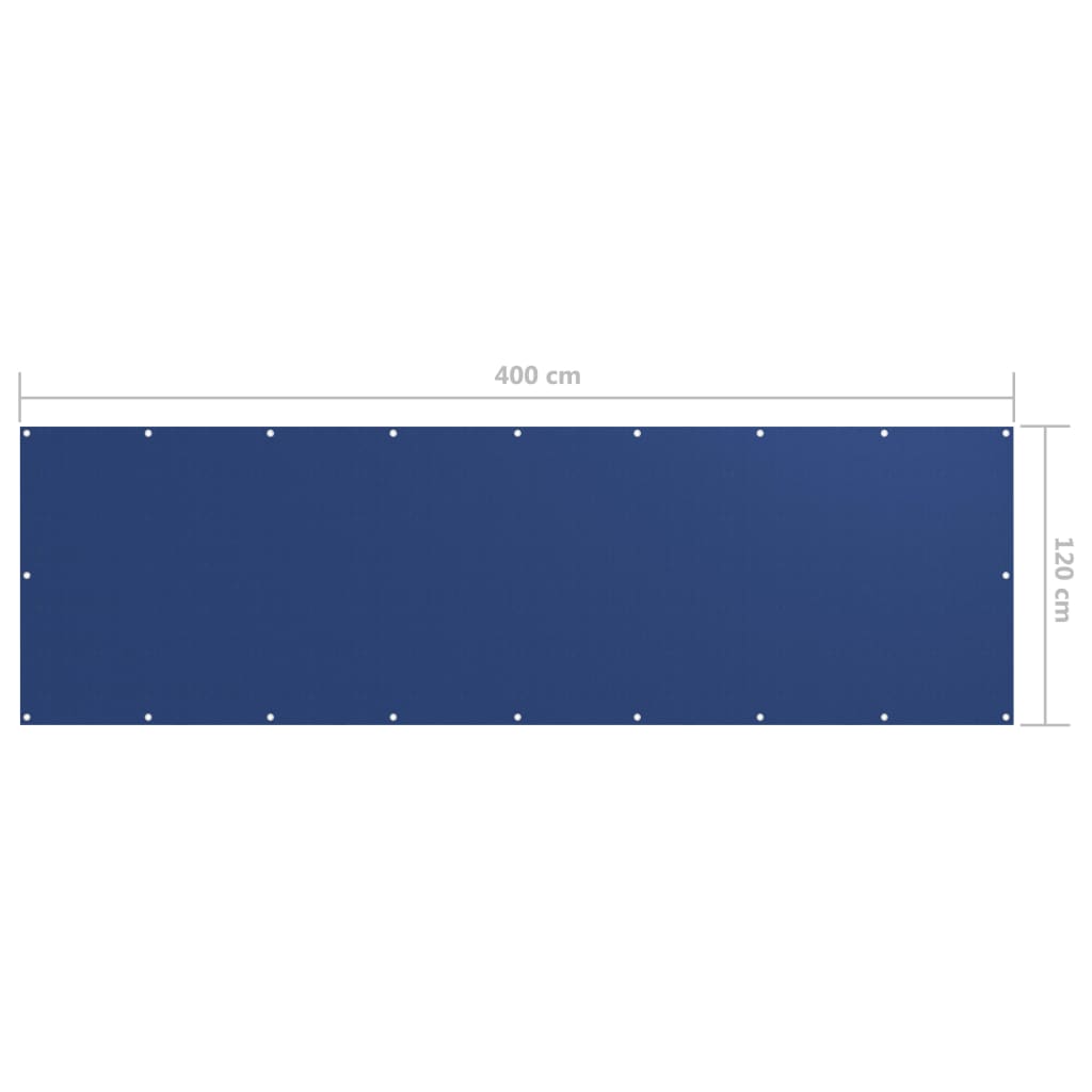 vidaXL Balkónová markíza, modrá 120x400 cm, oxfordská látka