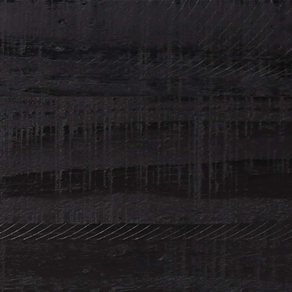 vidaXL Komoda, čierna 110x35x70 cm, borovicový masív