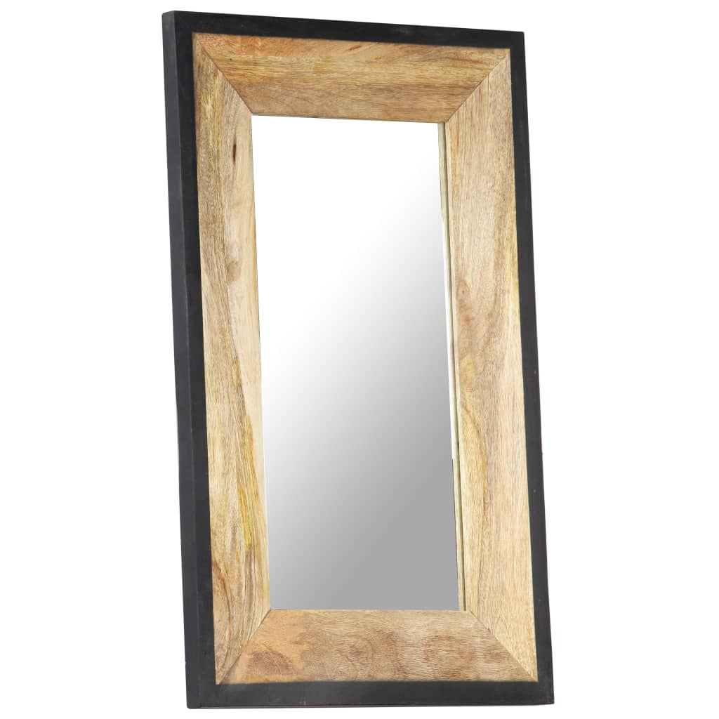 vidaXL Zrkadlo 80x50 cm masívne mangovníkové drevo
