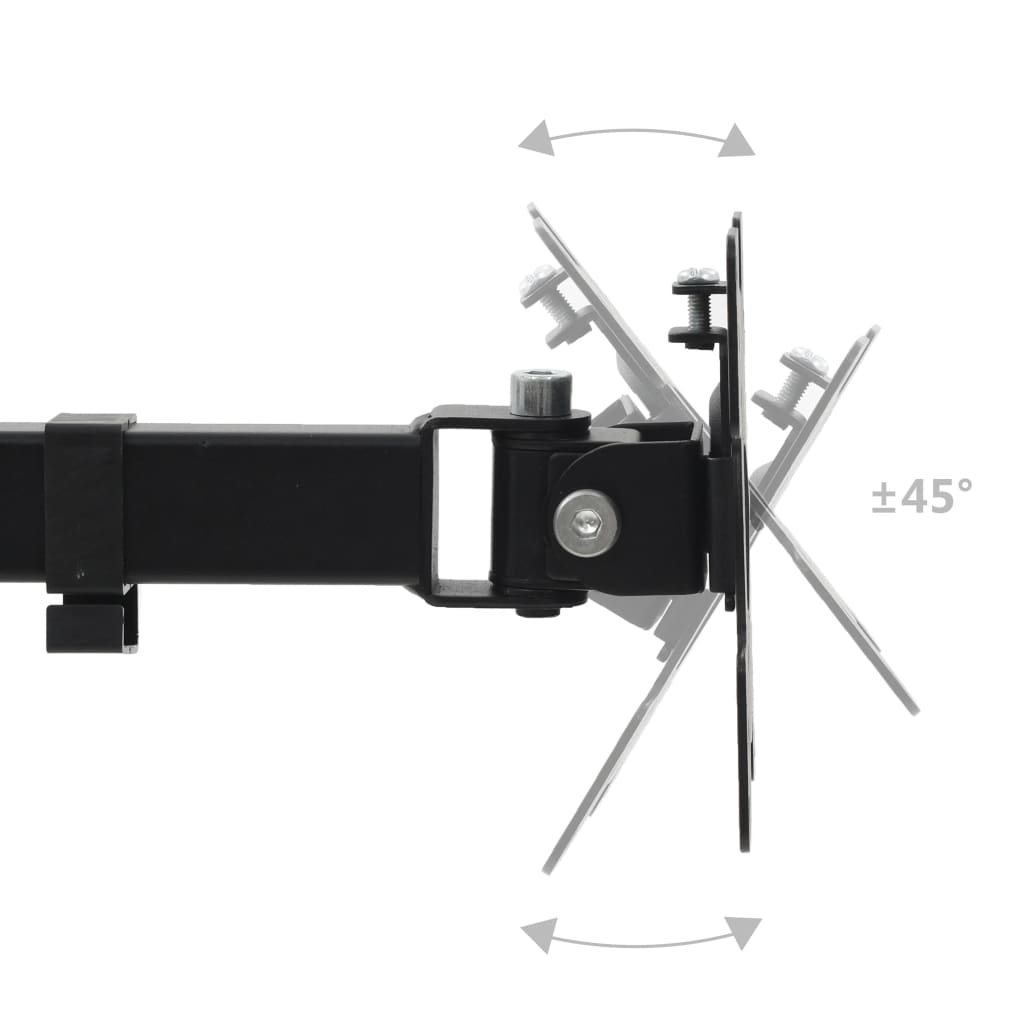 vidaXL Stolový držiak na monitor 32", dve ramená, nastaviteľná výška