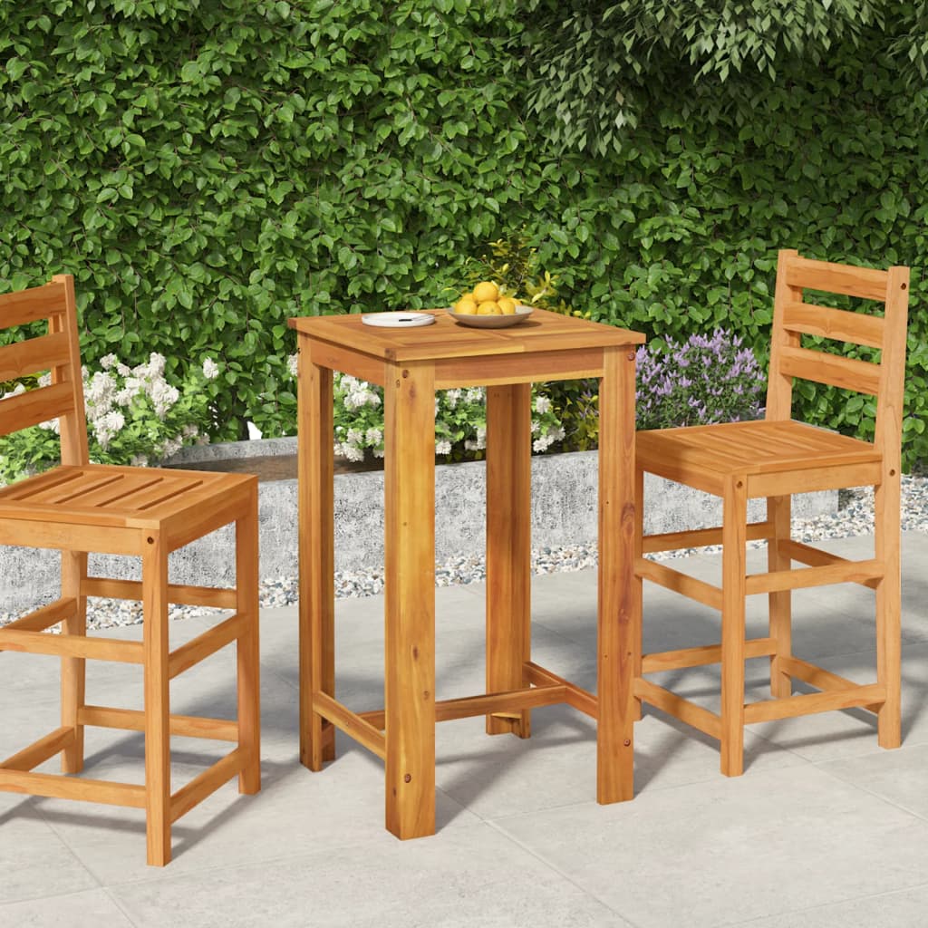 vidaXL Záhradný barový stôl 60x60x105 cm akáciové masívne drevo