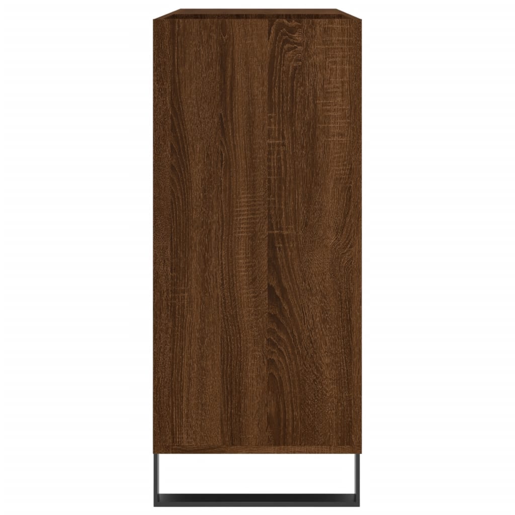 vidaXL Skrinka na platne hnedý dub 84,5x38x48 cm kompozitné drevo
