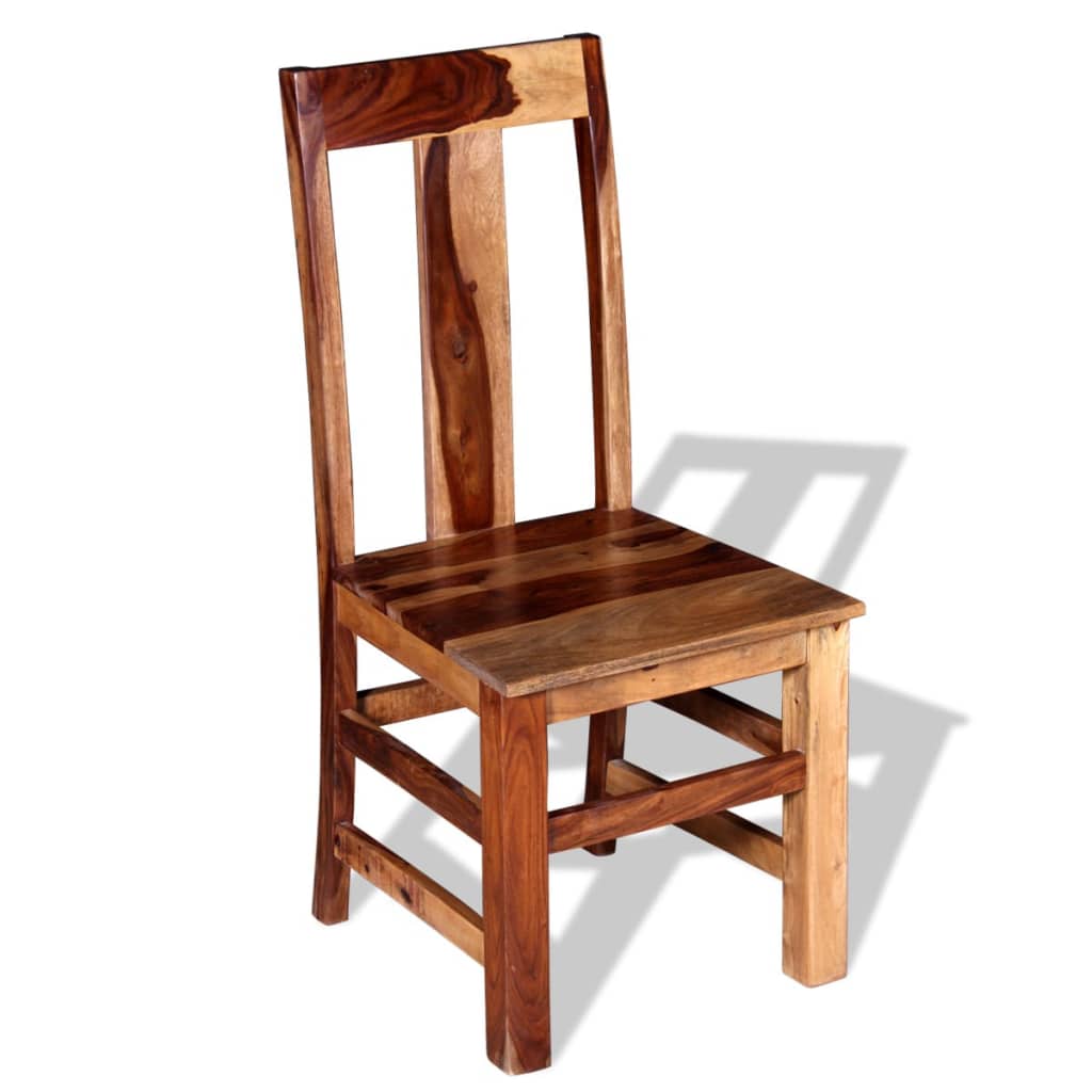vidaXL Jedálenské stoličky, 2 ks, drevený masív sheesham