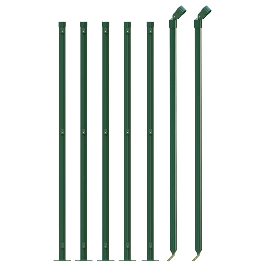 vidaXL Drôtený plot s prírubou zelený 10 m