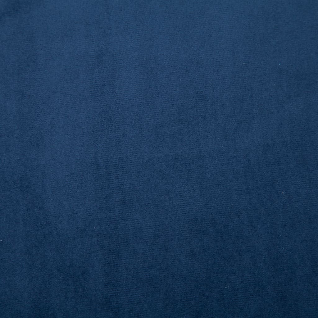 vidaXL Kreslo s chrómovými nohami, modré, zamat