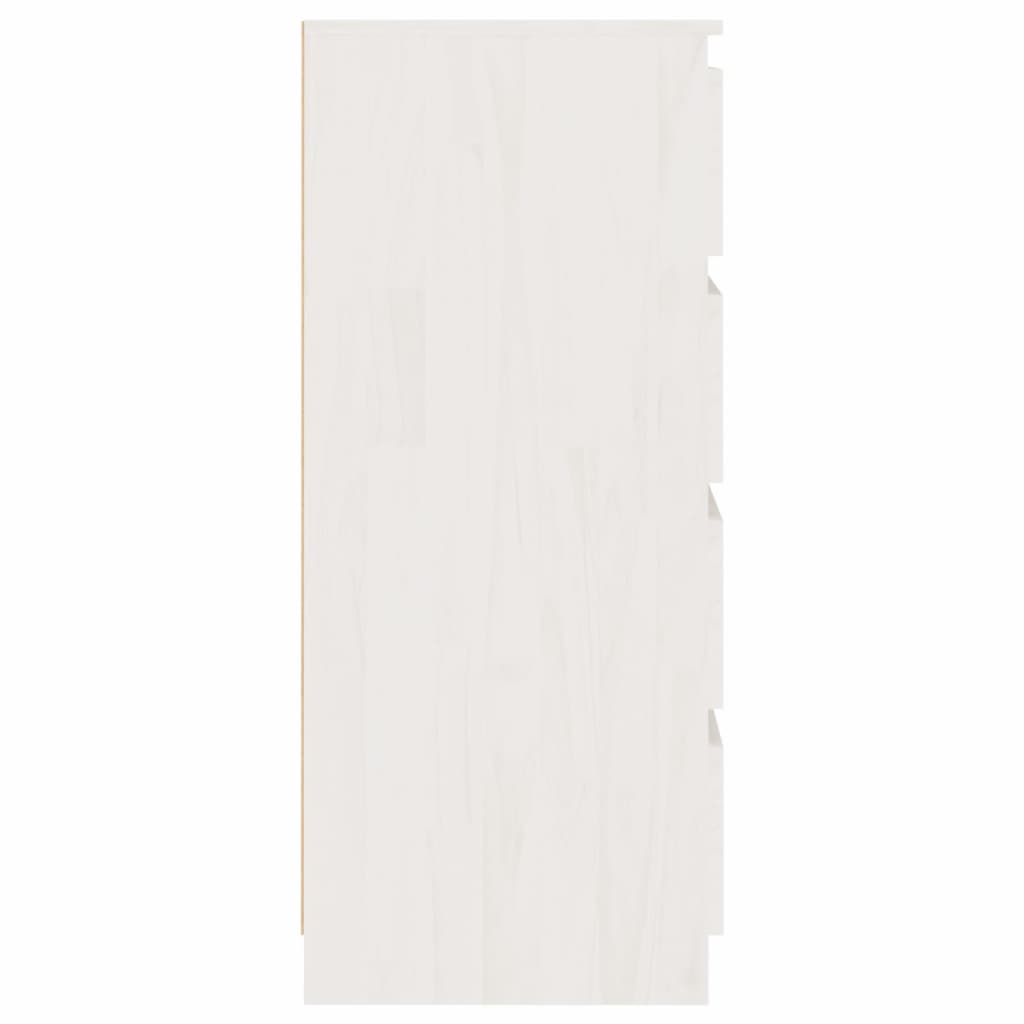 vidaXL Bočná skrinka biela 60x36x84 cm borovicový masív