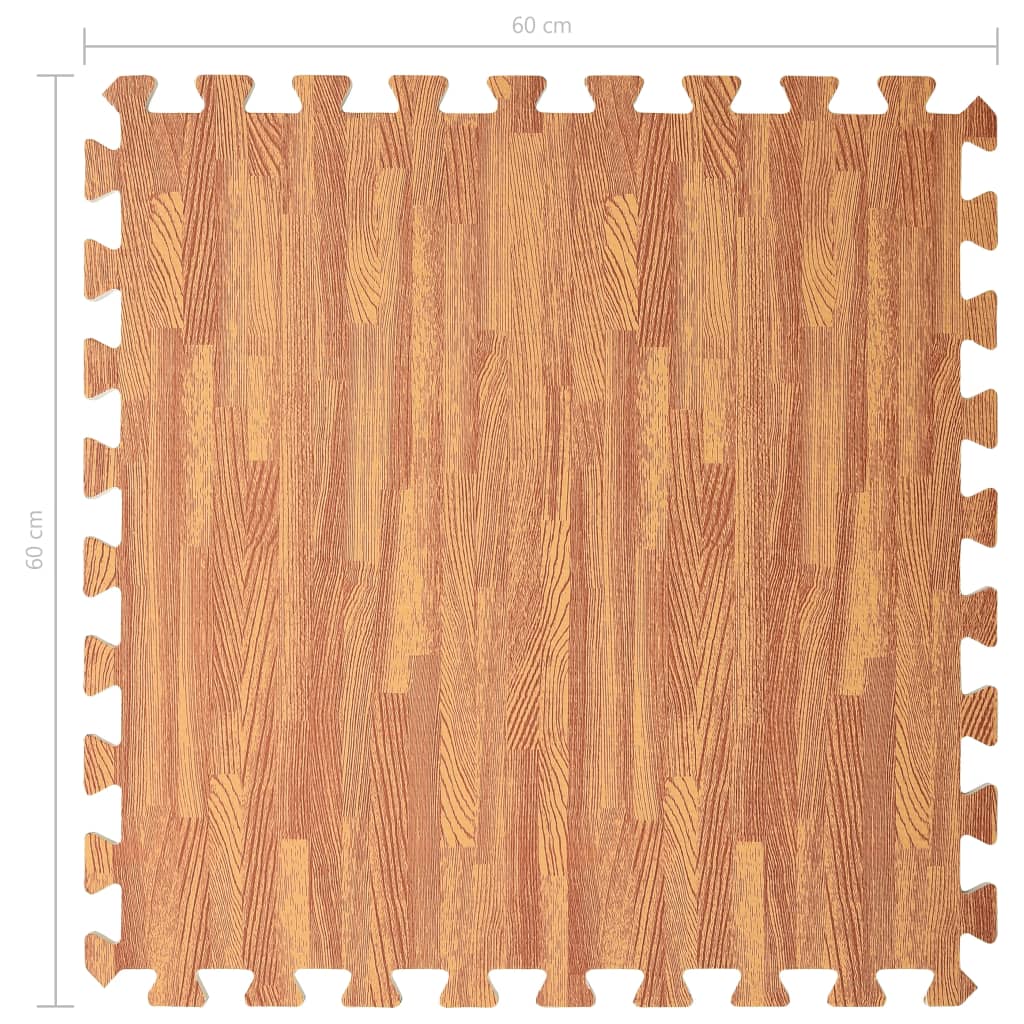 vidaXL Podložka puzzle štruktúra dreva 24 ks 8,64㎡ EVA pena