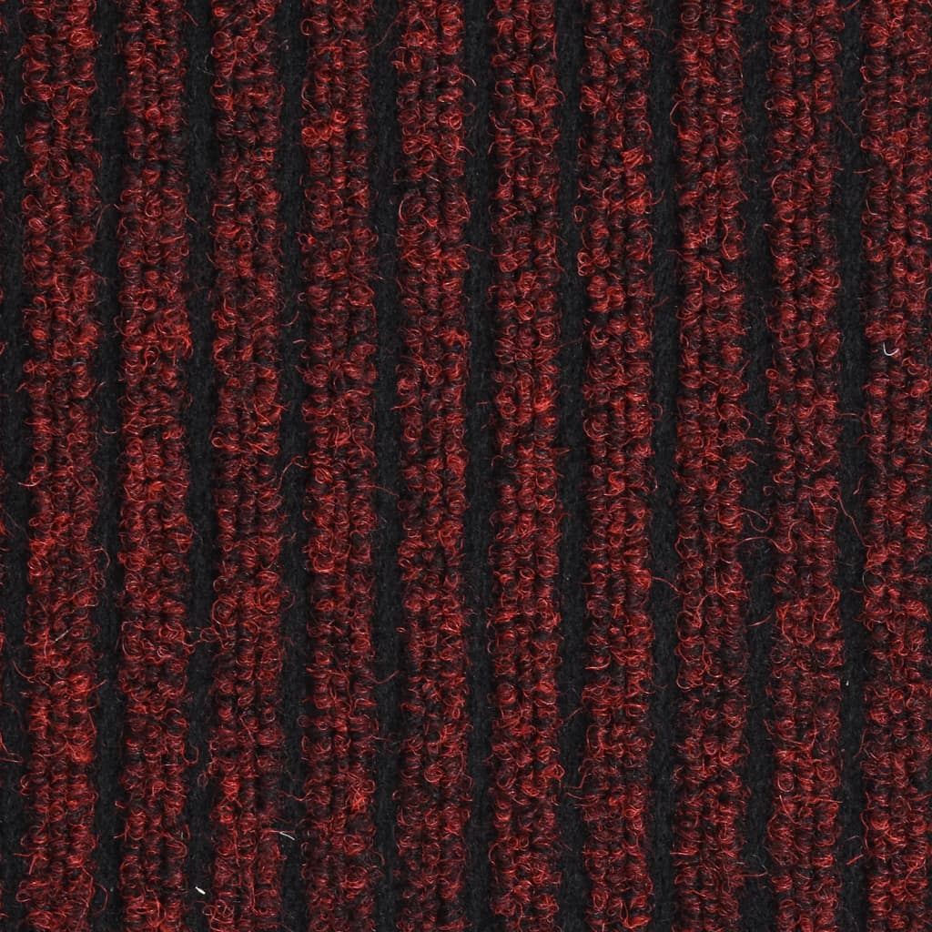 vidaXL Rohožka pruhovaná červená 40x60 cm