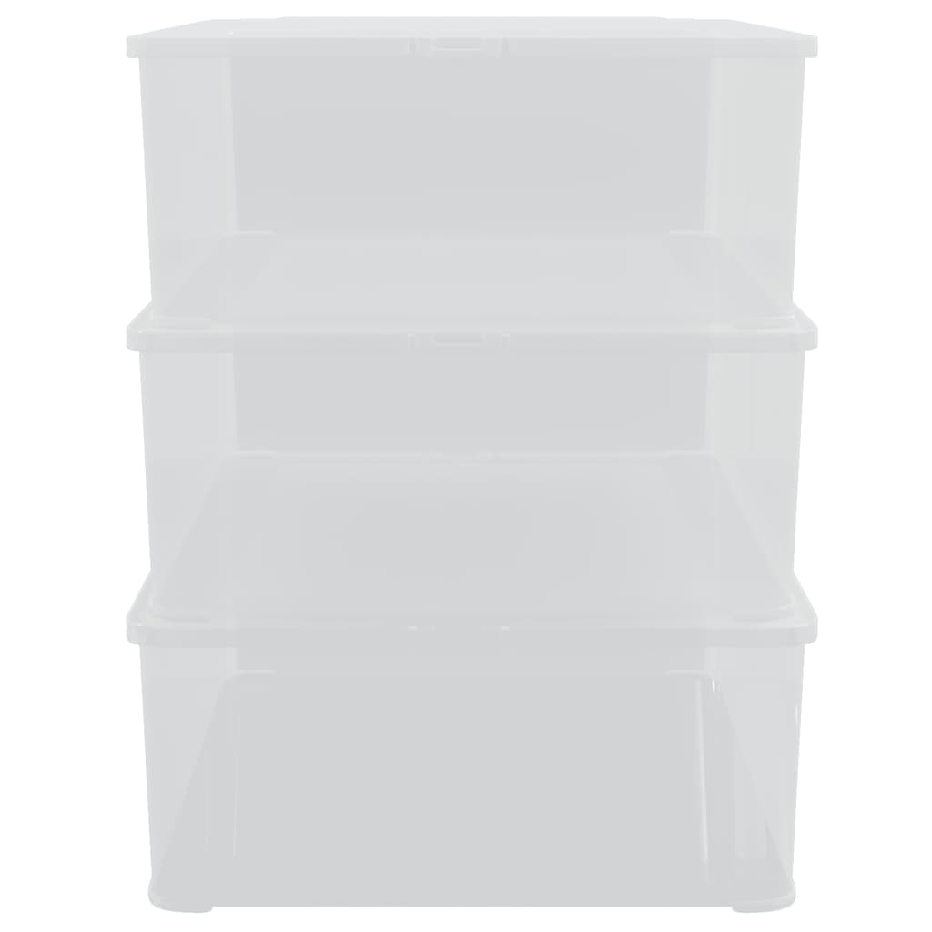 vidaXL Plastové úložné boxy 3 ks 25 l stohovateľné