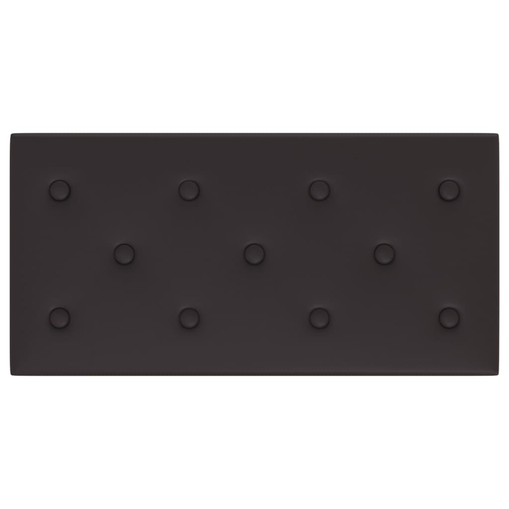 vidaXL Nástenné panely 12 ks čierne 60x30 cm umelá koža 2,16 m²