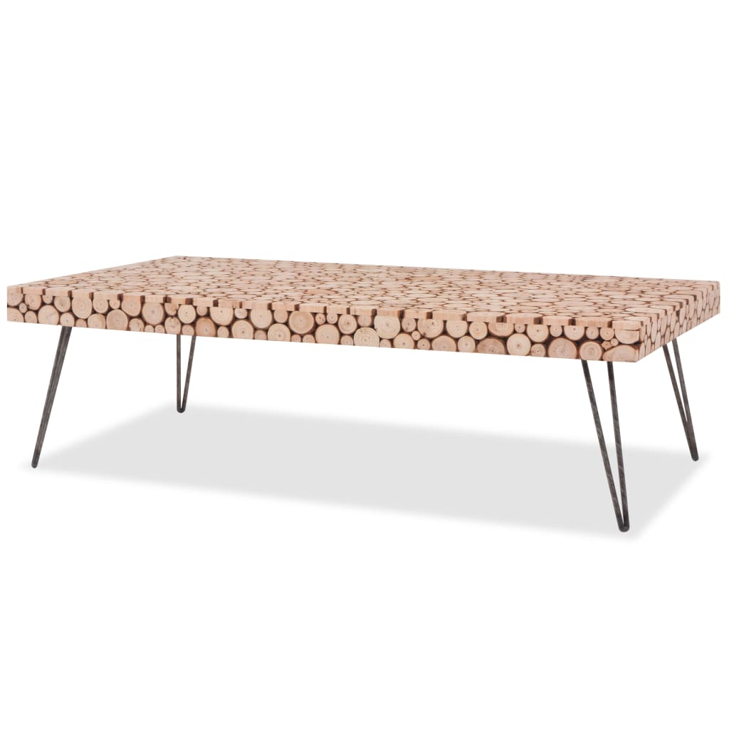 vidaXL Konferenčný stolík, pravé jedľové drevo 120,5x60,5x35 cm