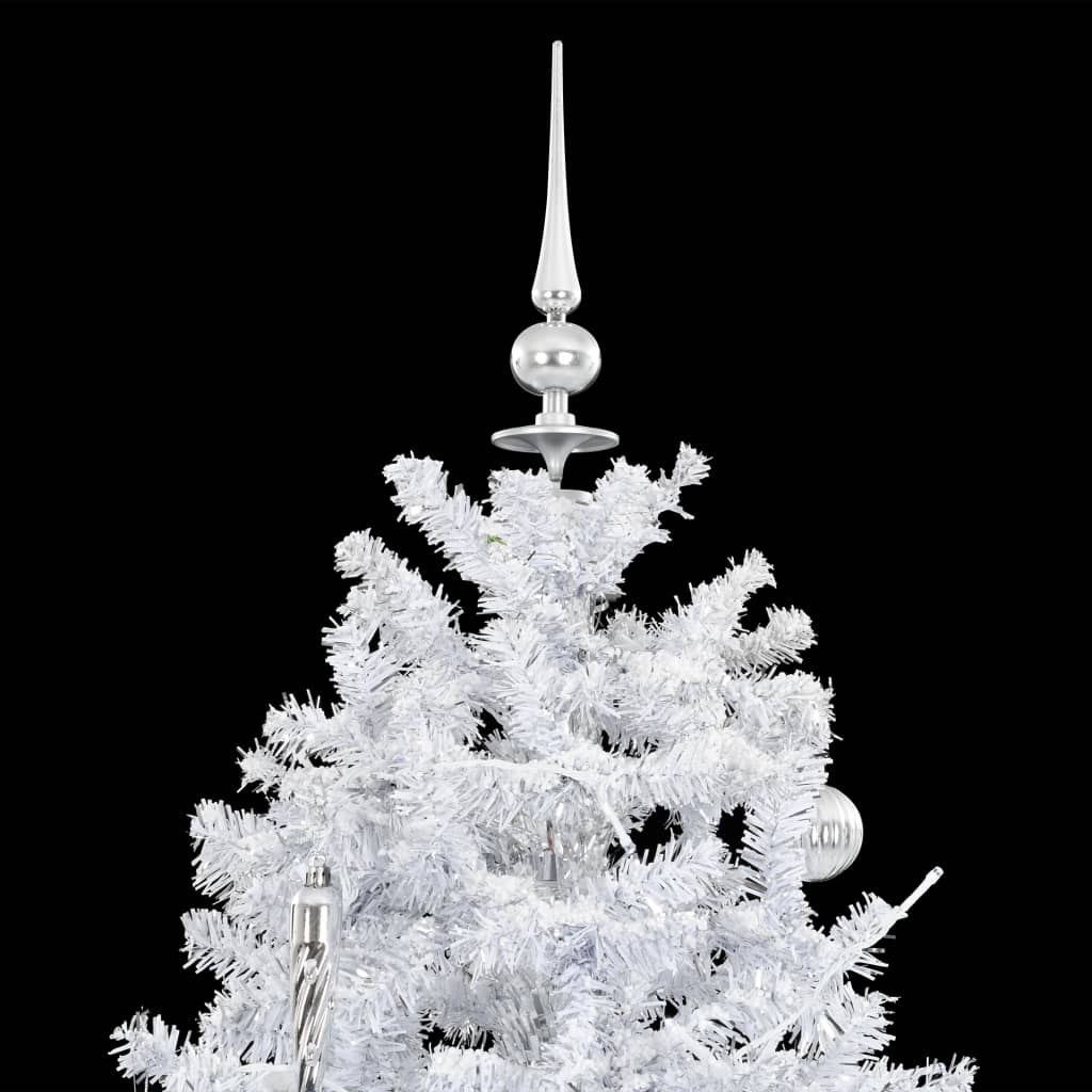vidaXL Snežiaci vianočný stromček dáždnikovým podstavcom biely 190 cm