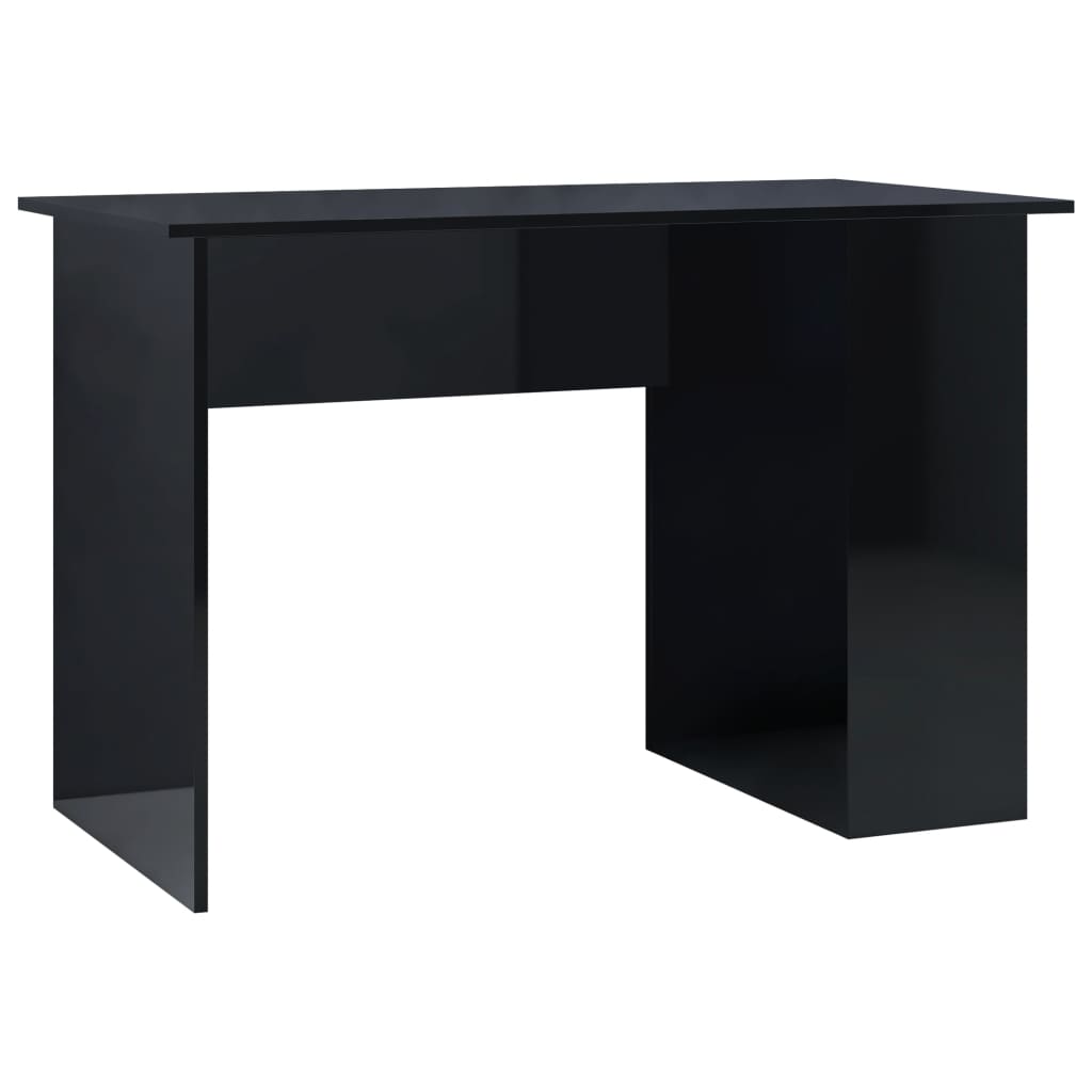 vidaXL Stôl lesklý čierny 110x60x73 cm drevotrieska
