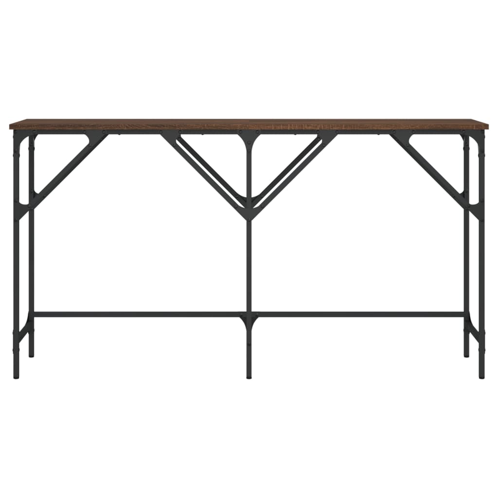 vidaXL Konzolový stolík hnedý dub 140x29x75 cm kompozitné drevo