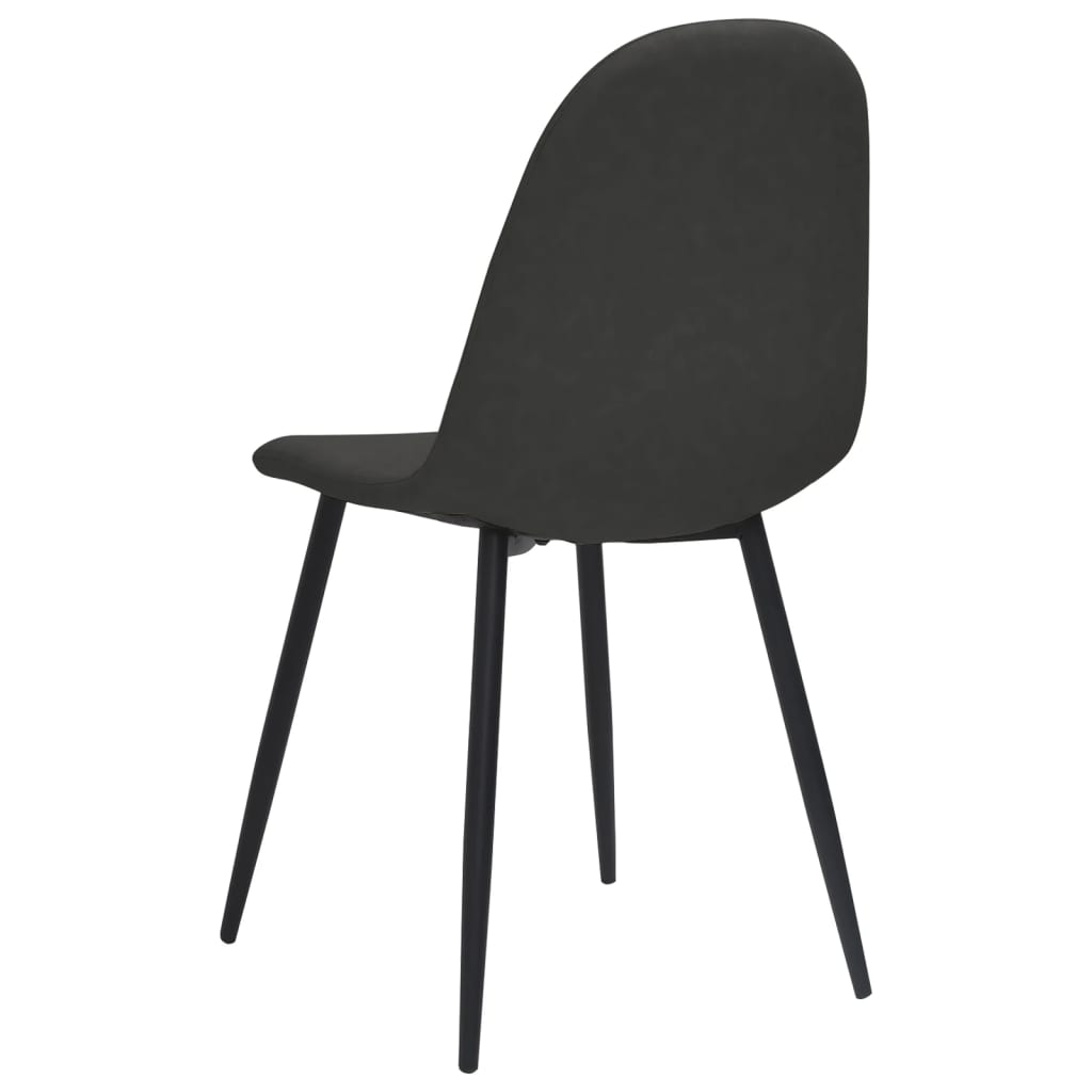 vidaXL Jedálenské stoličky 4 ks 45x53,5x83 cm, čierne, umelá koža