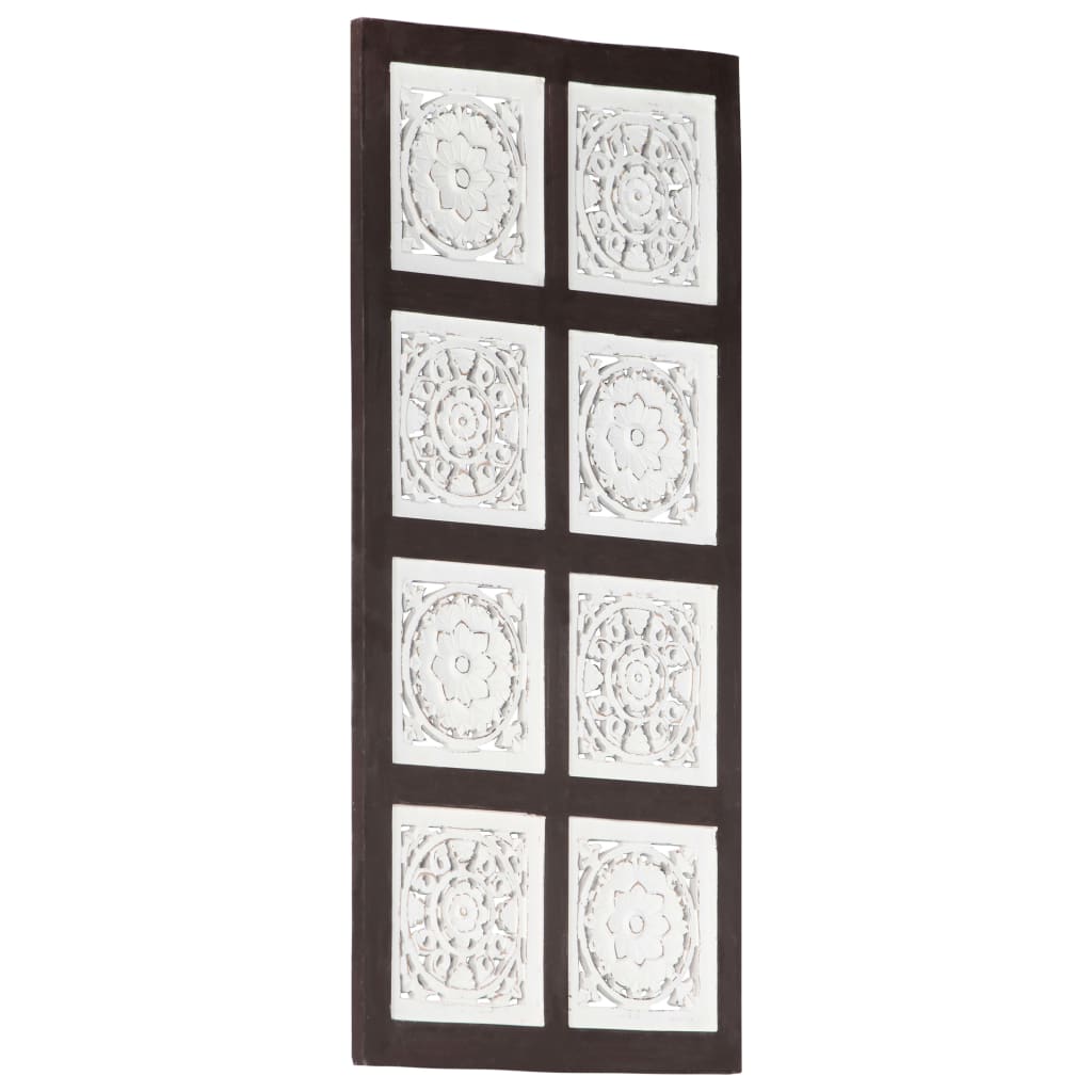 vidaXL Ručne vyrezávaný nástenný panel MDF 40x80x1,5 cm hnedý a biely