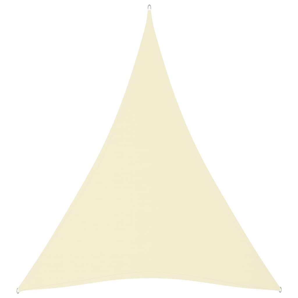 vidaXL Tieniaca plachta, oxford, trojuholníková 3x4x4 m, krémová