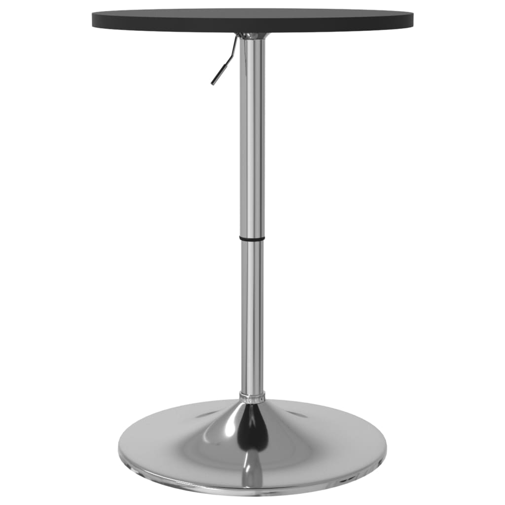 vidaXL Barový stôl čierny 50x50x90 cm kompozitné drevo a chrómov. oceľ