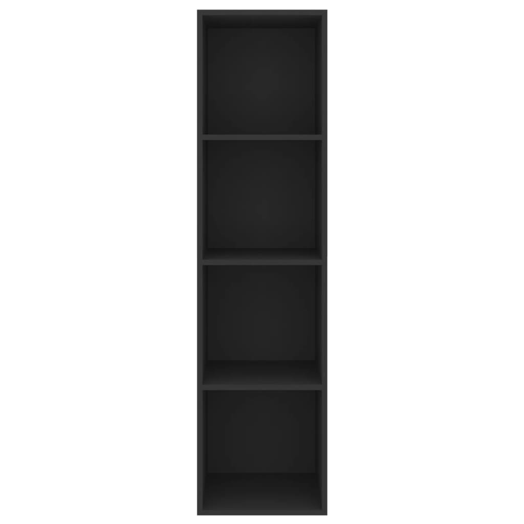vidaXL Nástenná TV skrinka, čierna 37x37x142,5 cm, kompozitné drevo