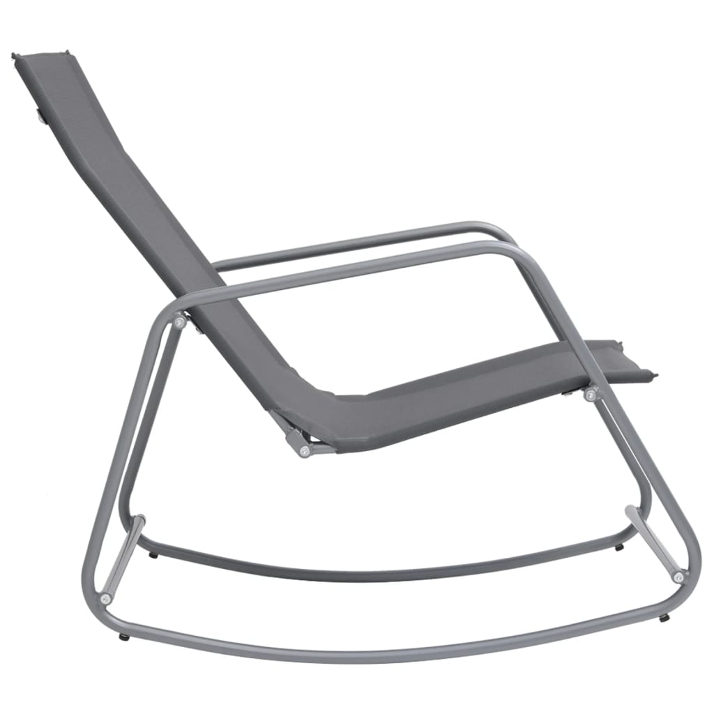 vidaXL Záhradná hojdacia stolička sivá 95x54x85 cm textilén