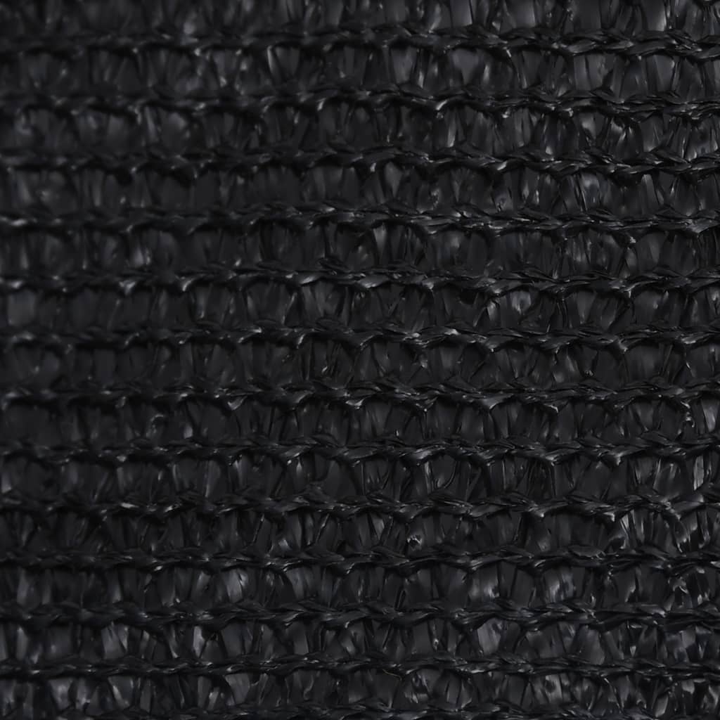 vidaXL Tieniaca plachta 160 g/m² čierna 3,5x3,5x4,9 m HDPE