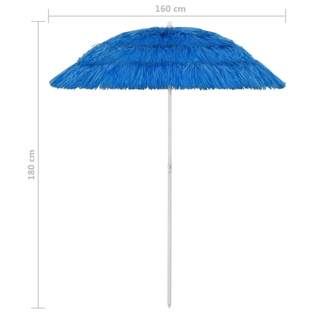 vidaXL Plážový slnečník Hawaii, modrý 180 cm