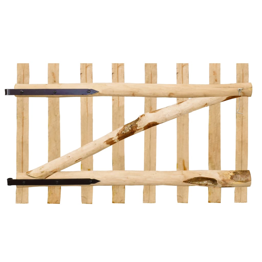 vidaXL Jednokrídlová brána, lieskové drevo, 100x60 cm