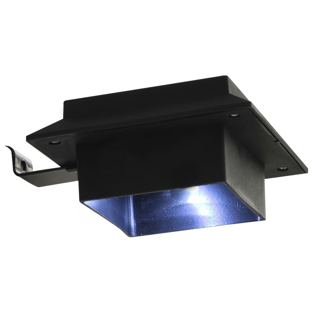 vidaXL Vonkajšie solárne svietidlá 6 ks čierne 12 cm LED štvorcové