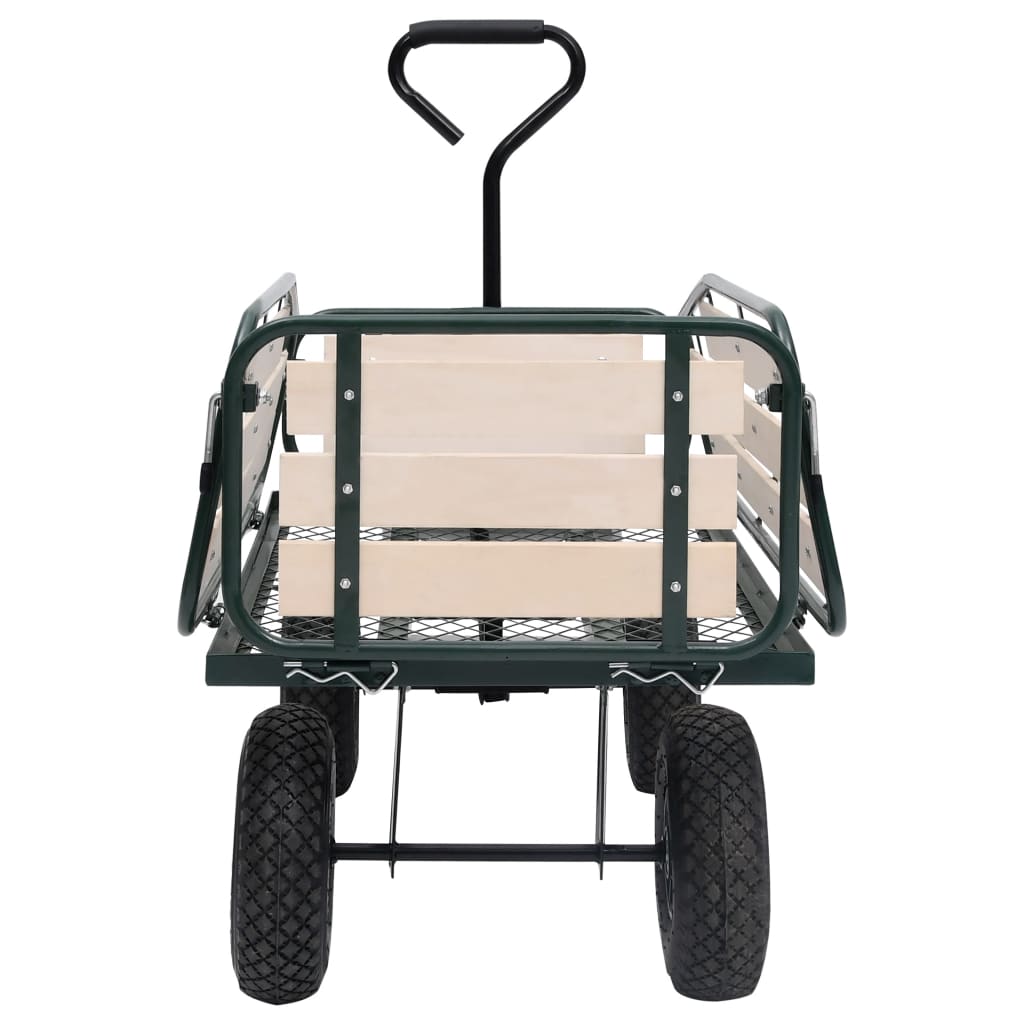 vidaXL Záhradný ručný vozík kov a drevo 250 kg