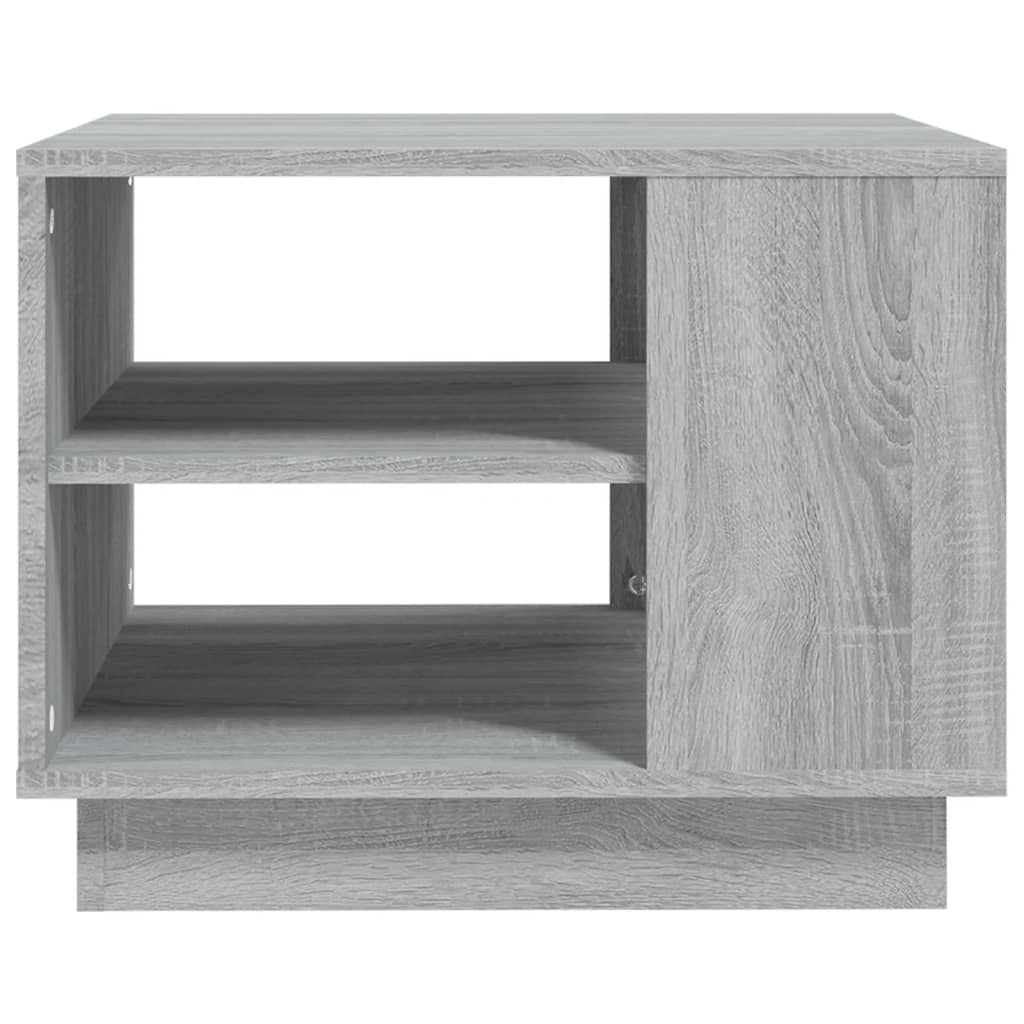 vidaXL Konferenčný stolík sivý dub 55x55x43 cm drevotrieska