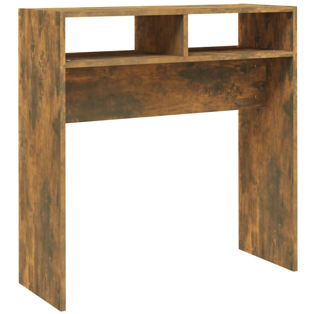 vidaXL Konzolový stolík dymový dub 78x30x80 cm spracované drevo