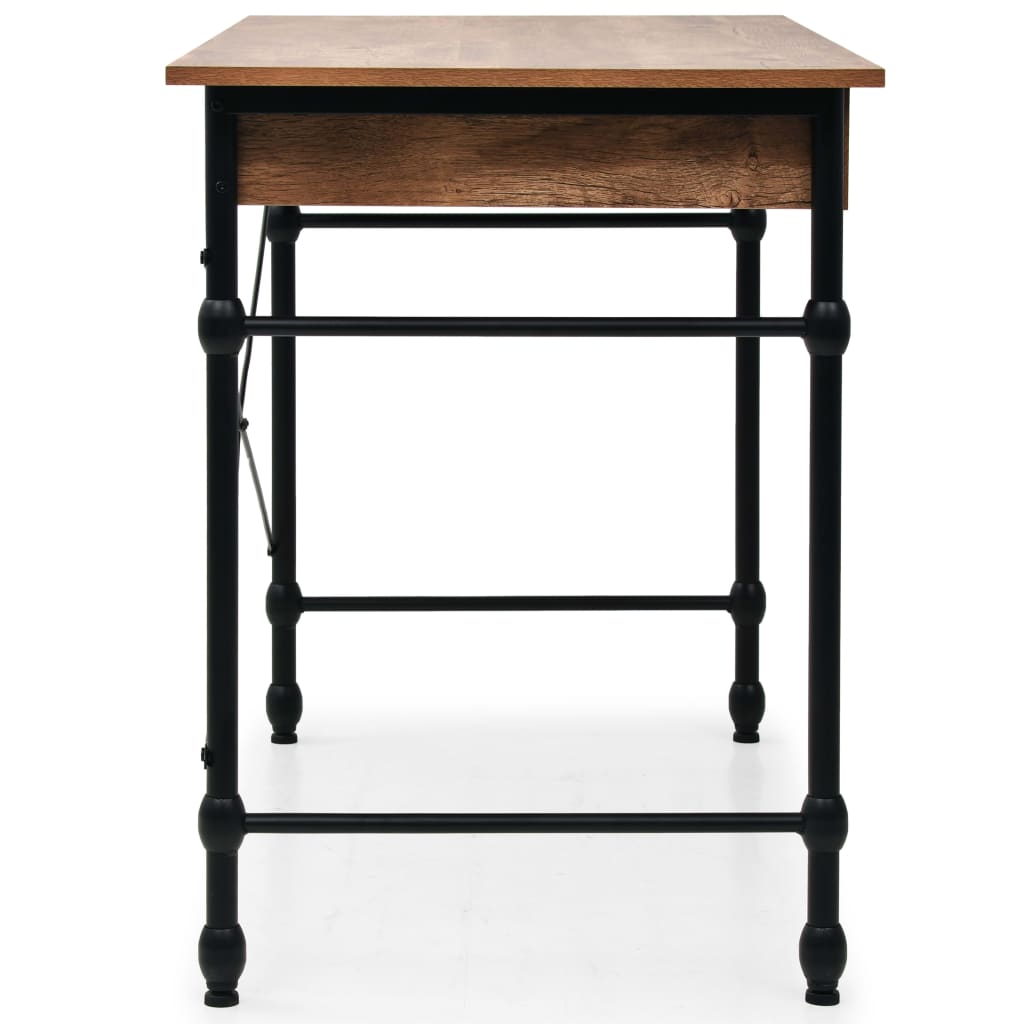 vidaXL Písací stôl so zásuvkou, 110x55x75 cm, dubová farba