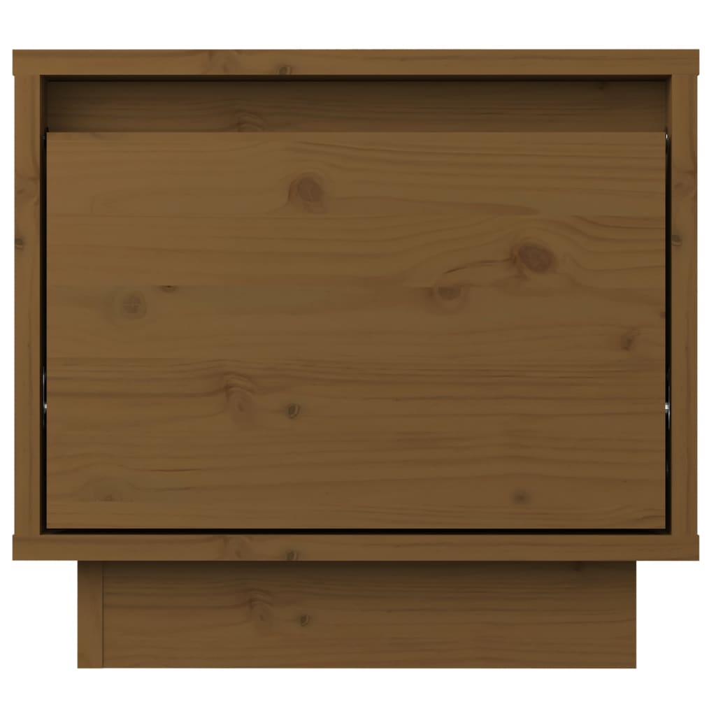 vidaXL Nočné stolíky 2 ks medovo-hnedé 35x34x32 cm borovicové drevo