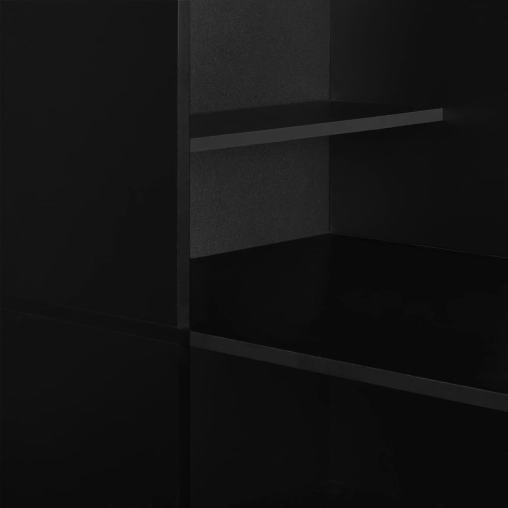vidaXL Barový stôl so skrinkou, čierny 115x59x200 cm