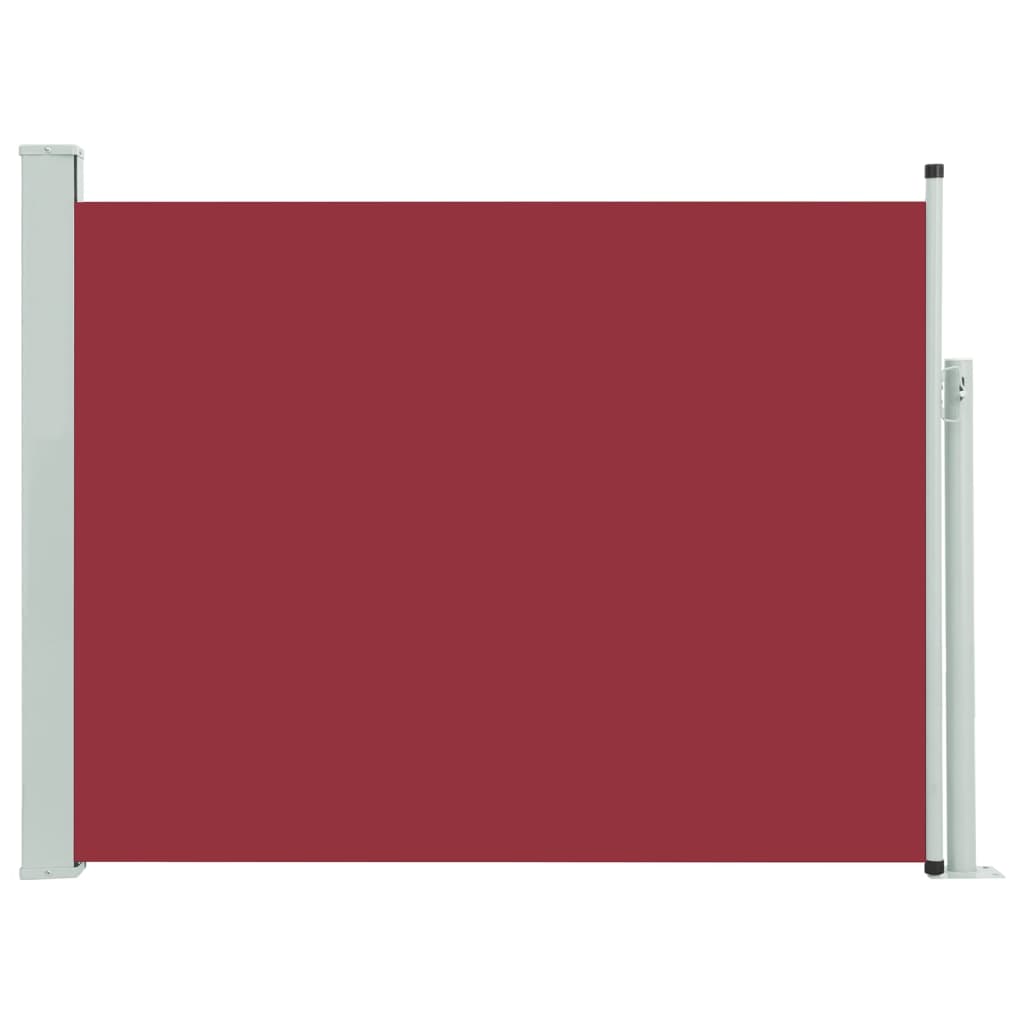 vidaXL Zaťahovacia bočná markíza na terasu 140x500 cm, červená