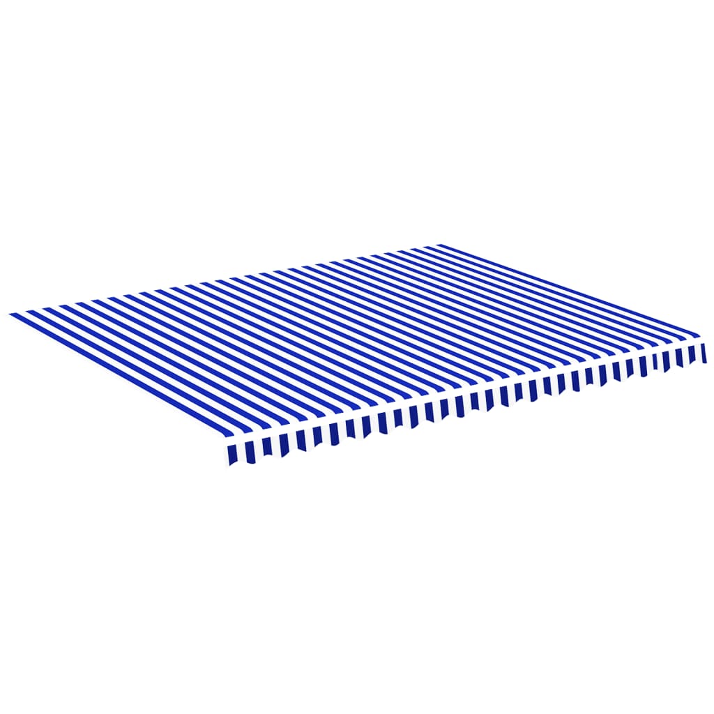 vidaXL Náhradná látka na markízu modro-biela 4,5x3,5 m