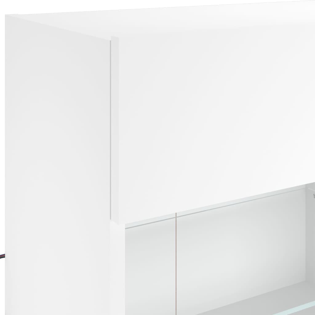 vidaXL 6-dielna súprava TV nástenných skriniek s LED svetlami biela