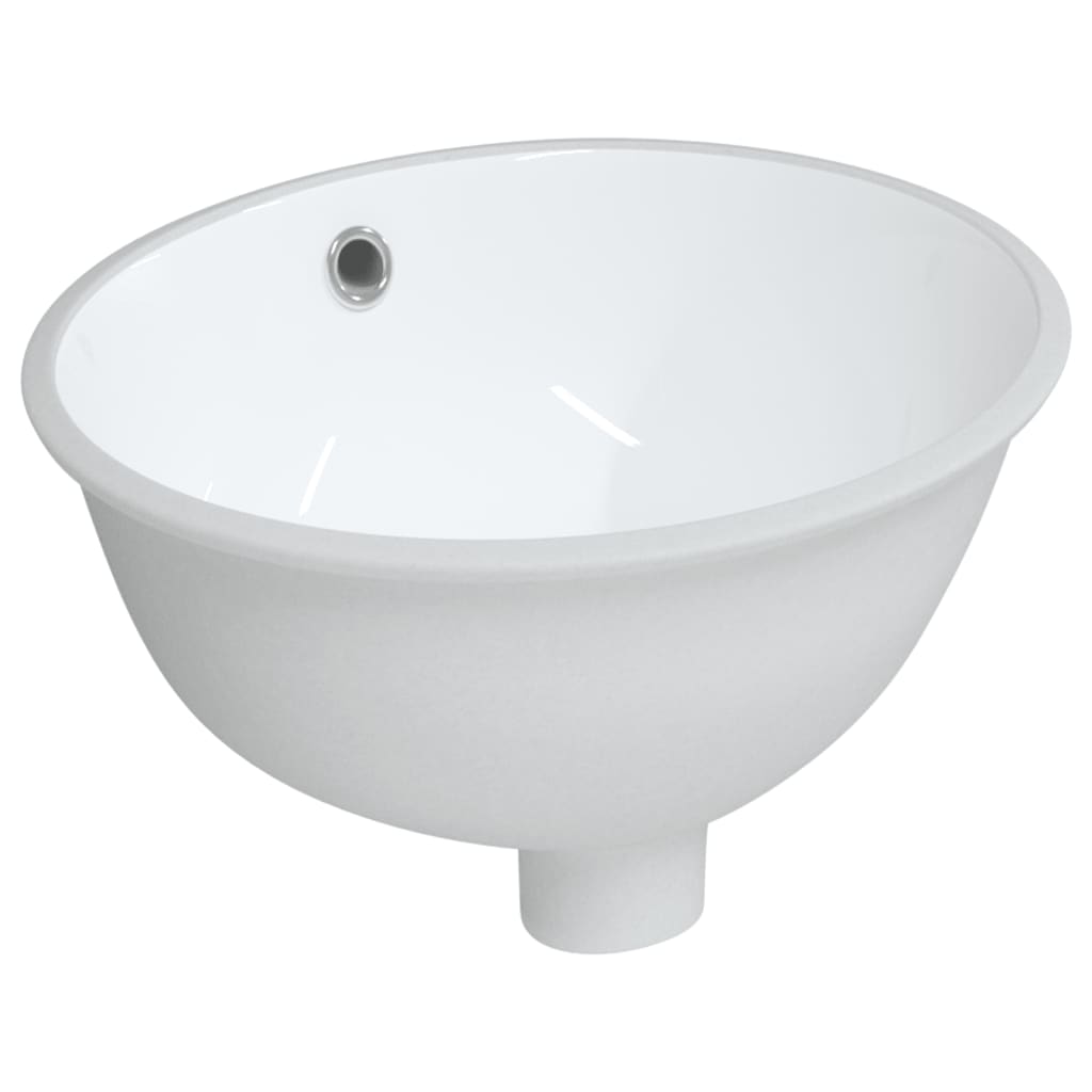 vidaXL Kúpeľňové umývadlo biele 33x29x16,5 cm oválne keramické