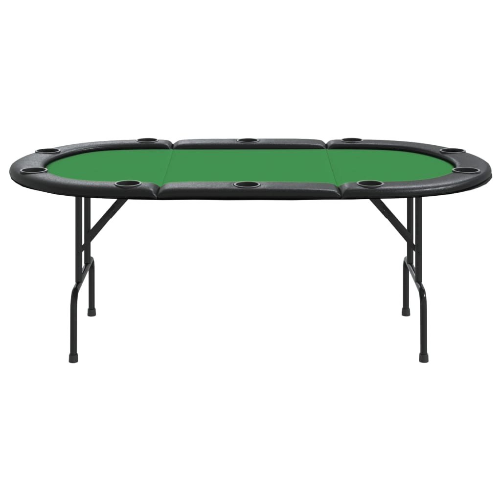 vidaXL Skladací pokrový stôl pre 10 hráčov zelený 206x106x75 cm