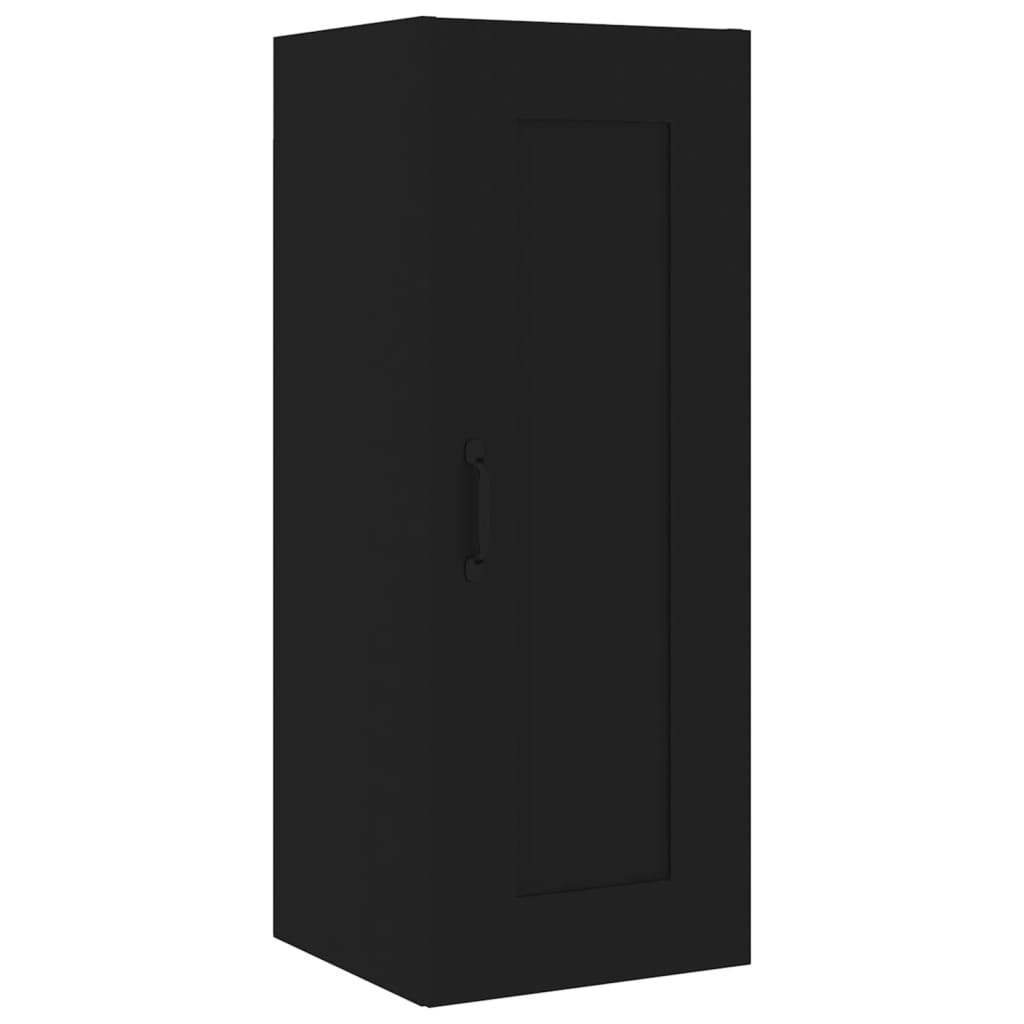 vidaXL Vysoká skrinka čierna 35x34x180 cm spracované drevo
